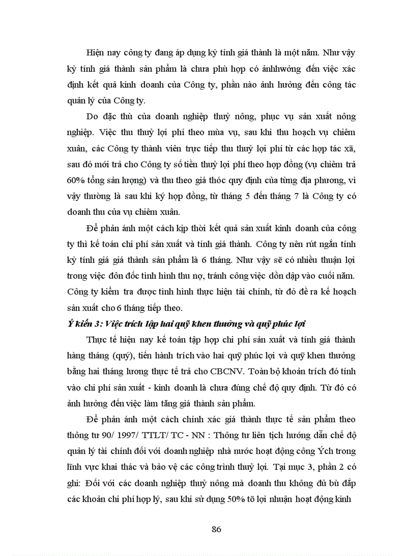 image for page Hoàn thiện kế toán chi phí sản xuất và tính giá thành sản phẩm tại Công ty khai thác công trình thuỷ lợi Sông Nhuệ - Hà Tây