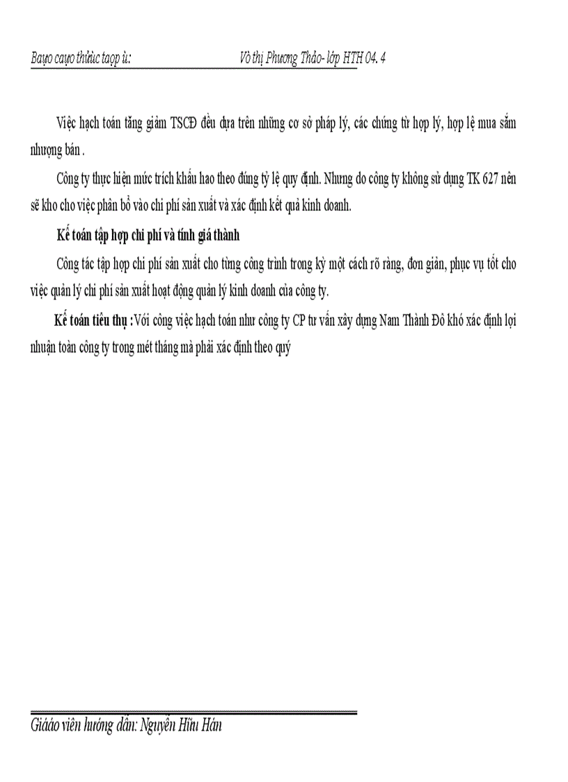 image for page Báo cáo thực tập tại công ty CP Tư vấn xây dựng Nam Thành Đô