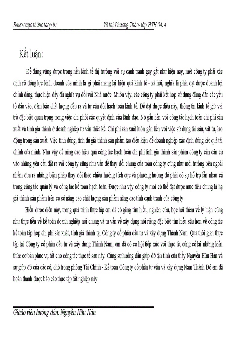 image for page Báo cáo thực tập tại công ty CP Tư vấn xây dựng Nam Thành Đô