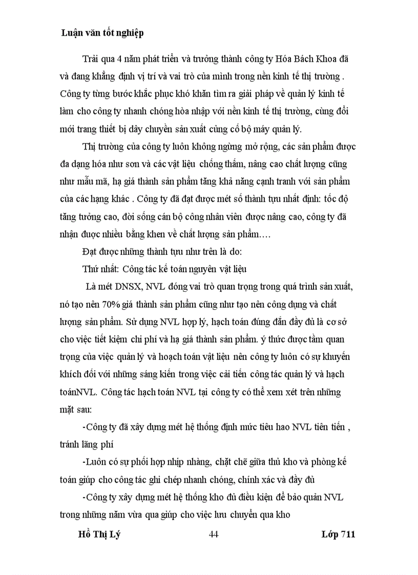 image for page Tổ chức công tác kế toán nguyên liệu, vật liệu tại công ty TNHH Hoá Bách Khoa