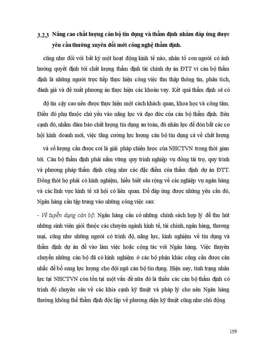 image for page Giải pháp nâng cao chất lượng thẩm định tài chính dự án đồng tài trợ trong hoạt động cho vay tại ngân hàng Công thương Việt Nam
