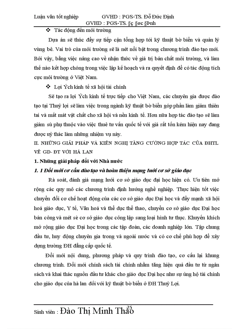 image for page Hợp tác về giáo dục -đào tạo giữa Hà Lan với trường ĐH Thuỷ Lợi: Thực trạng và giải pháp