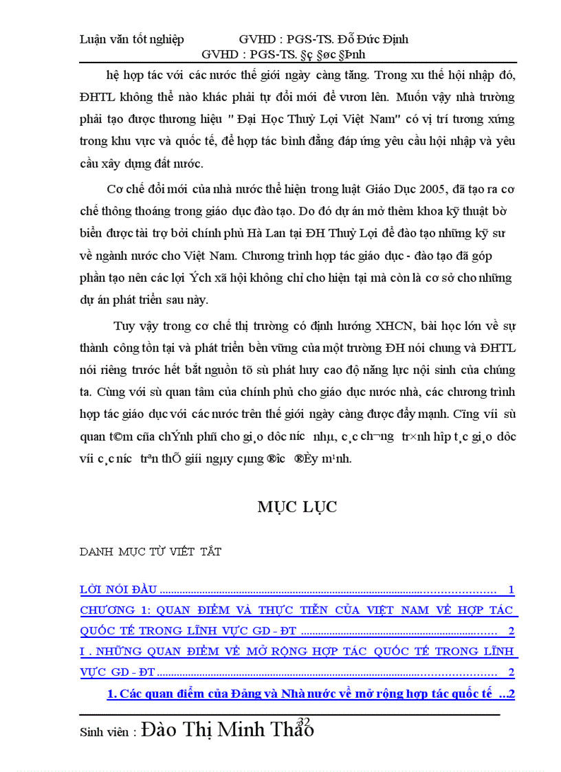 image for page Hợp tác về giáo dục -đào tạo giữa Hà Lan với trường ĐH Thuỷ Lợi: Thực trạng và giải pháp