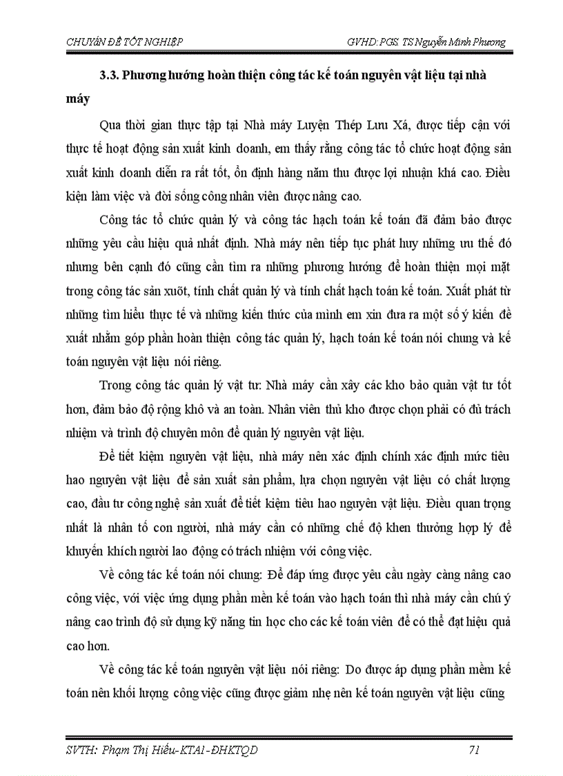 image for page Hoàn thiện kế toán nguyên vật liệu ở Nhà máy Luyện thép Lưu Xá