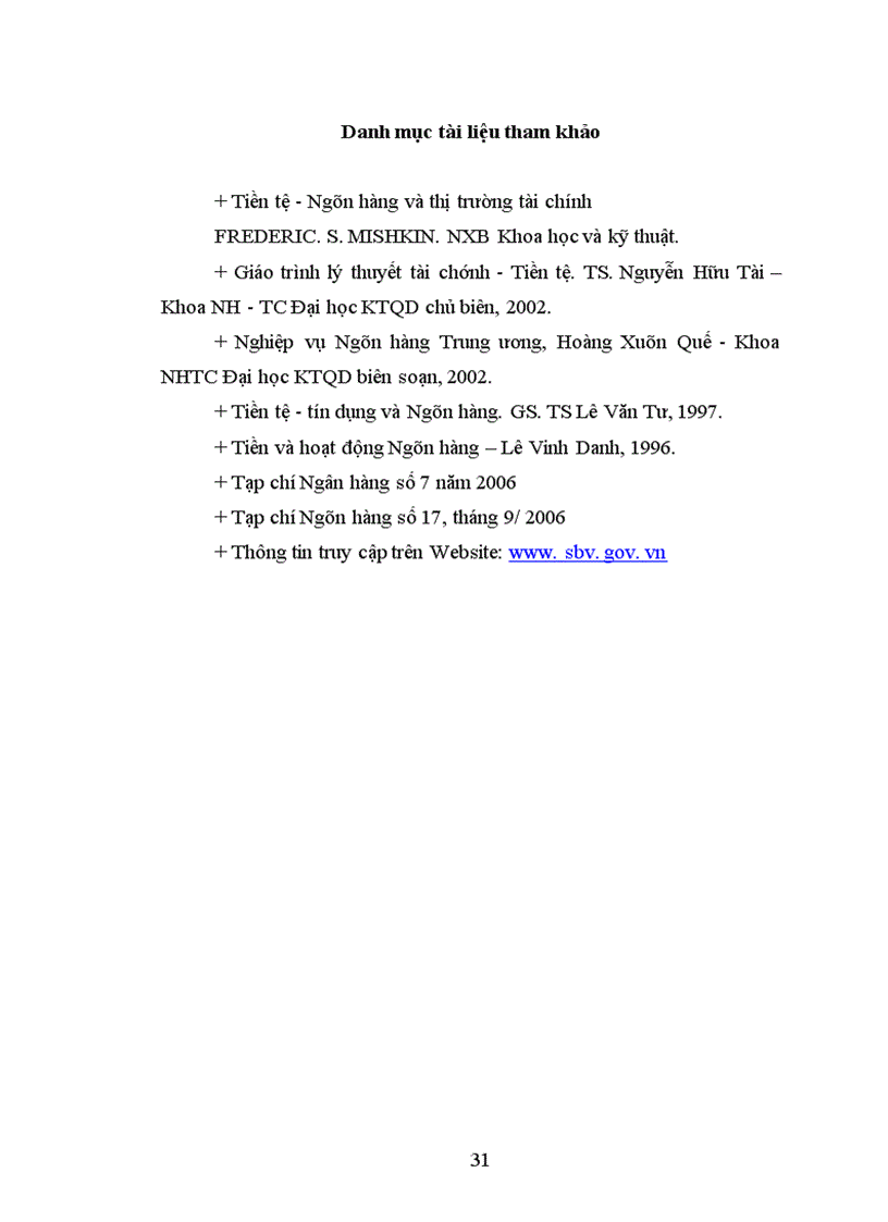 image for page Chính sách tiền tệ trong nền kinh tế mở