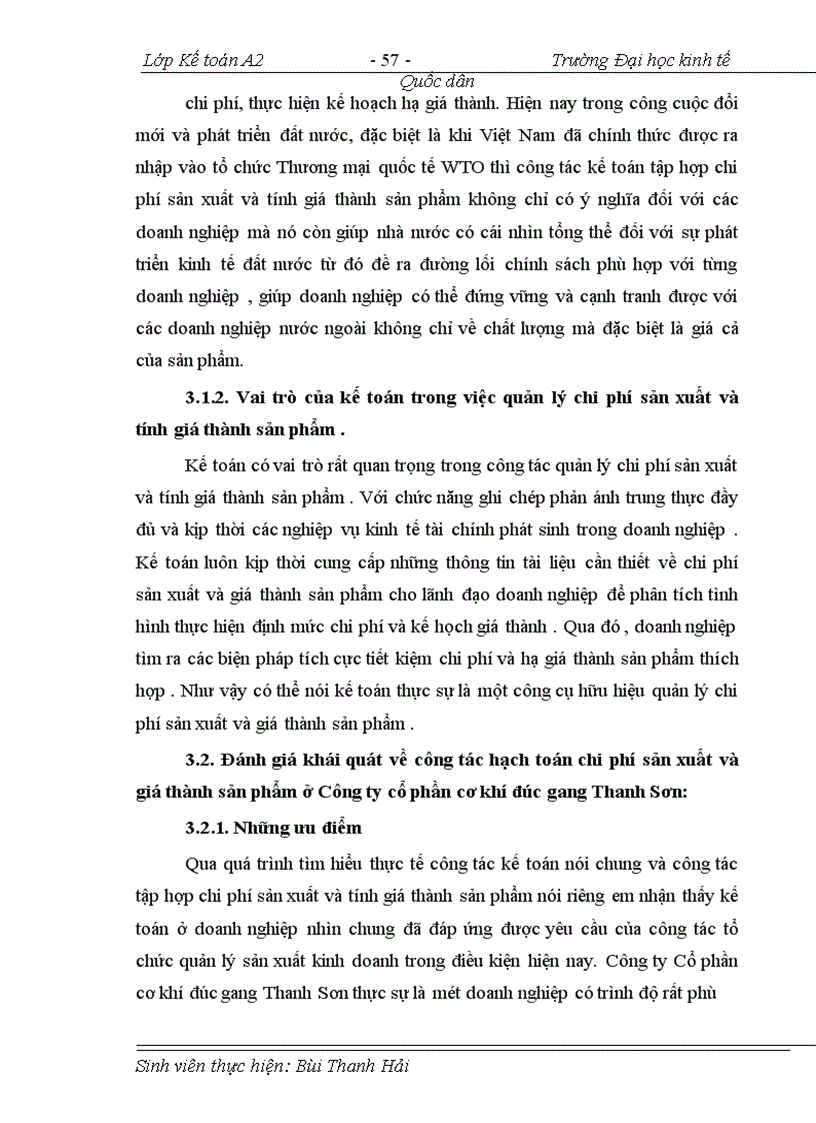 image for page Tổ chức công tác kế toán tập hợp chi phí sản xuất và tính giá thành sản phẩm ở Công ty Cổ phần cơ khí đúc gang Thanh Sơn