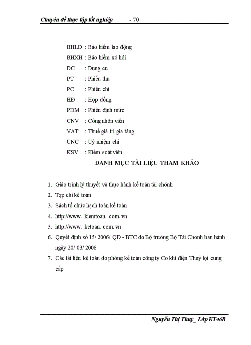 image for page Hoàn thiện kế toán nguyên vật liệu tại công ty Cơ khí - Điện Thuỷ Lợi