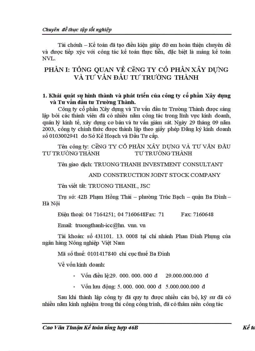 image for page Hoàn thiện kế toán nguyên liệu - vật liệu tại Công ty Cổ phần Xây dựng và Tư vấn đầu tư Trường Thành