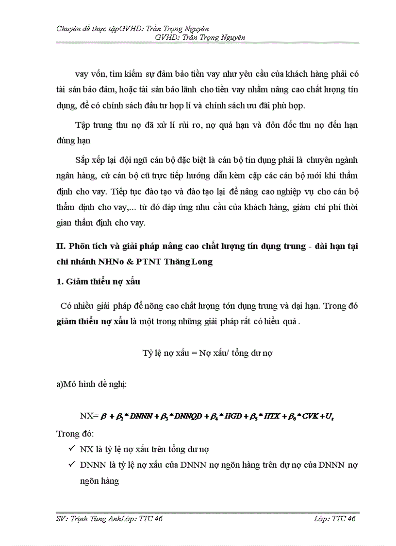 image for page Phân tích các yếu tố tác động đến hiệu quả của hoạt động tín dụng trung và dài hạn tại nhno & ptnt chi nhánh thăng long