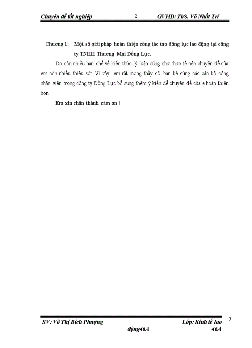 image for page Hoàn thiện công tác tạo động lực cho người lao động tại công ty TNHH Thương Mại Đồng Lực