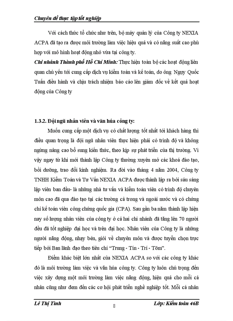 image for page Vận dụng thủ tục phân tích trong kiểm toán báo cáo tài chính tại Công ty TNHH Kiểm Toán và Tư Vấn NEXIA ACPA