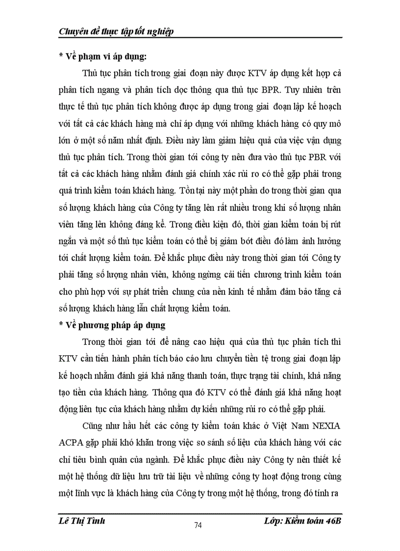 image for page Vận dụng thủ tục phân tích trong kiểm toán báo cáo tài chính tại Công ty TNHH Kiểm Toán và Tư Vấn NEXIA ACPA