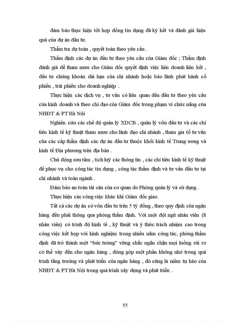 image for page Thẩm định dự án đầu tư của NHĐT & PT Hà Nội