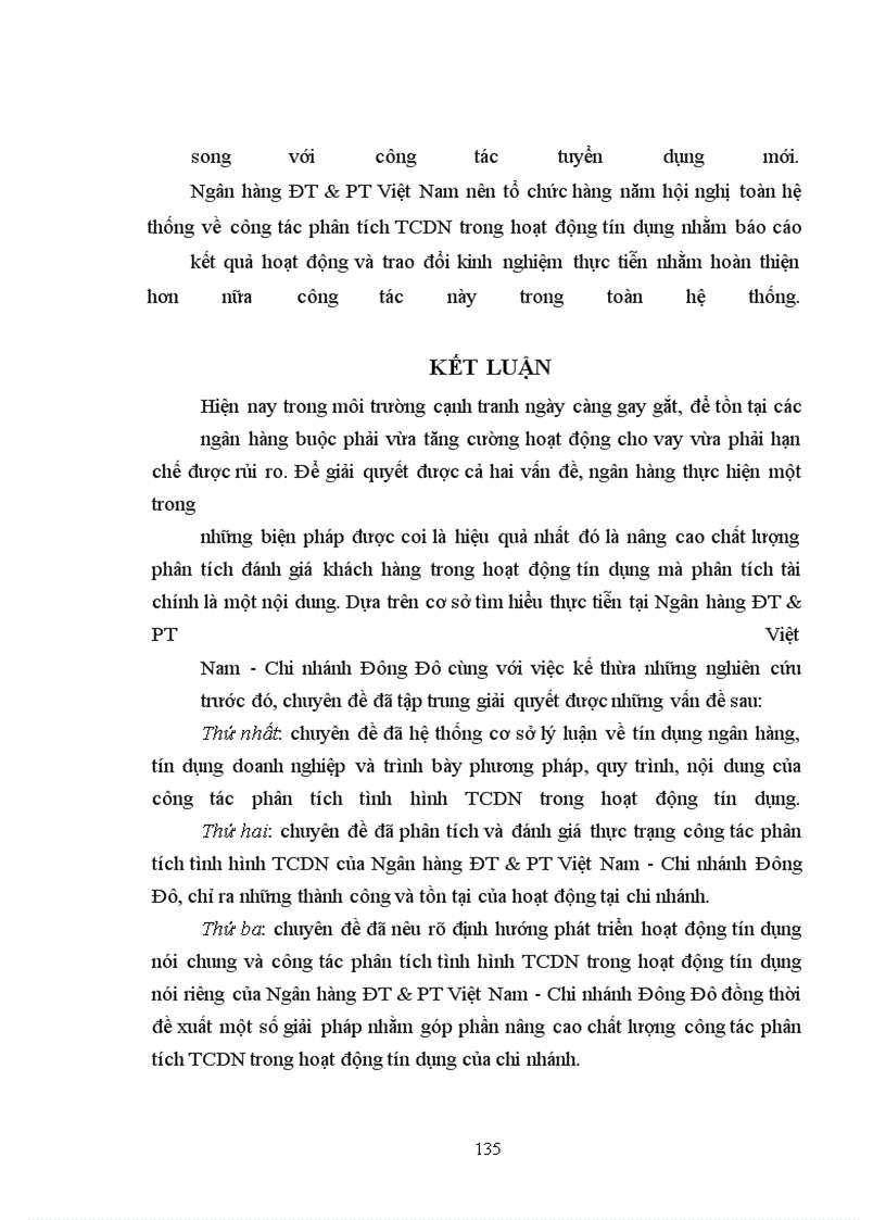 image for page Giải pháp nâng cao chất lượng phân tích tài chính doanh nghiệp trong hoạt động tín dụng của Ngân hàng ĐT&PT Việt Nam - Chi nhánh Đông Đô