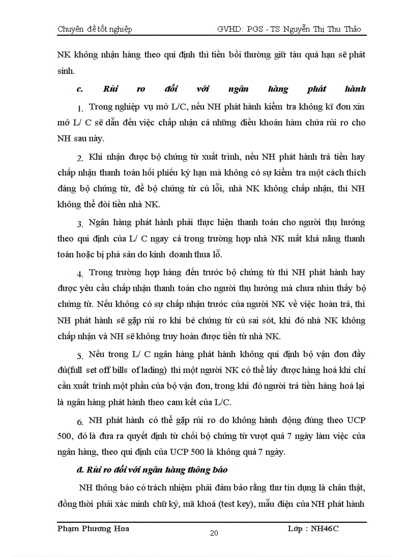 image for page Giải pháp nhằm hạn chế rủi ro trong thanh toán tín dụng chứng từ tại SGD1 NH Đầu tư và Phát triển Việt Nam