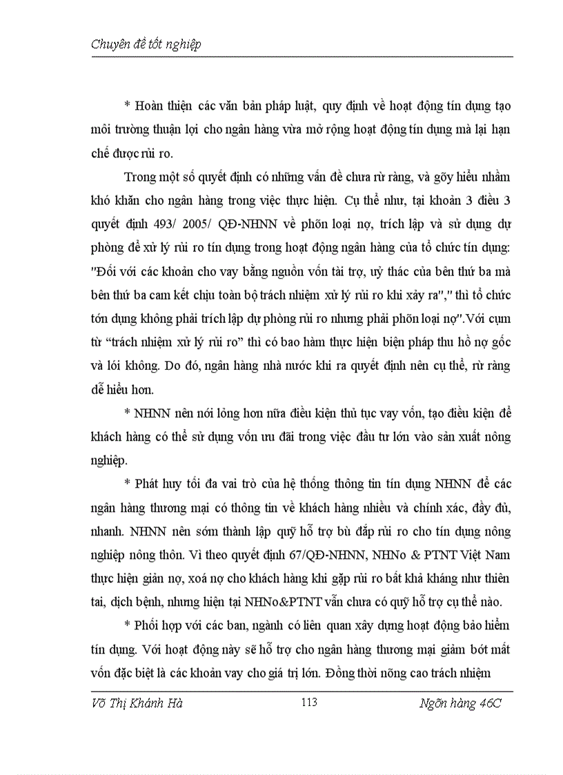 image for page Hạn chế rủi ro tín dụng tại chi nhánh Ngân hàng Nông nghiệp và Phát triển nông thôn huyện Kỳ Anh - Hà Tĩnh