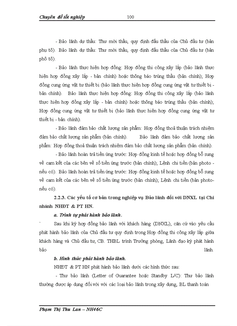 image for page Nâng cao chất lượng bảo lãnh đối với doanh nghiệp xây lắp tại Chi nhánh Ngân hàng Đầu tư và Phát triển Hà Nội