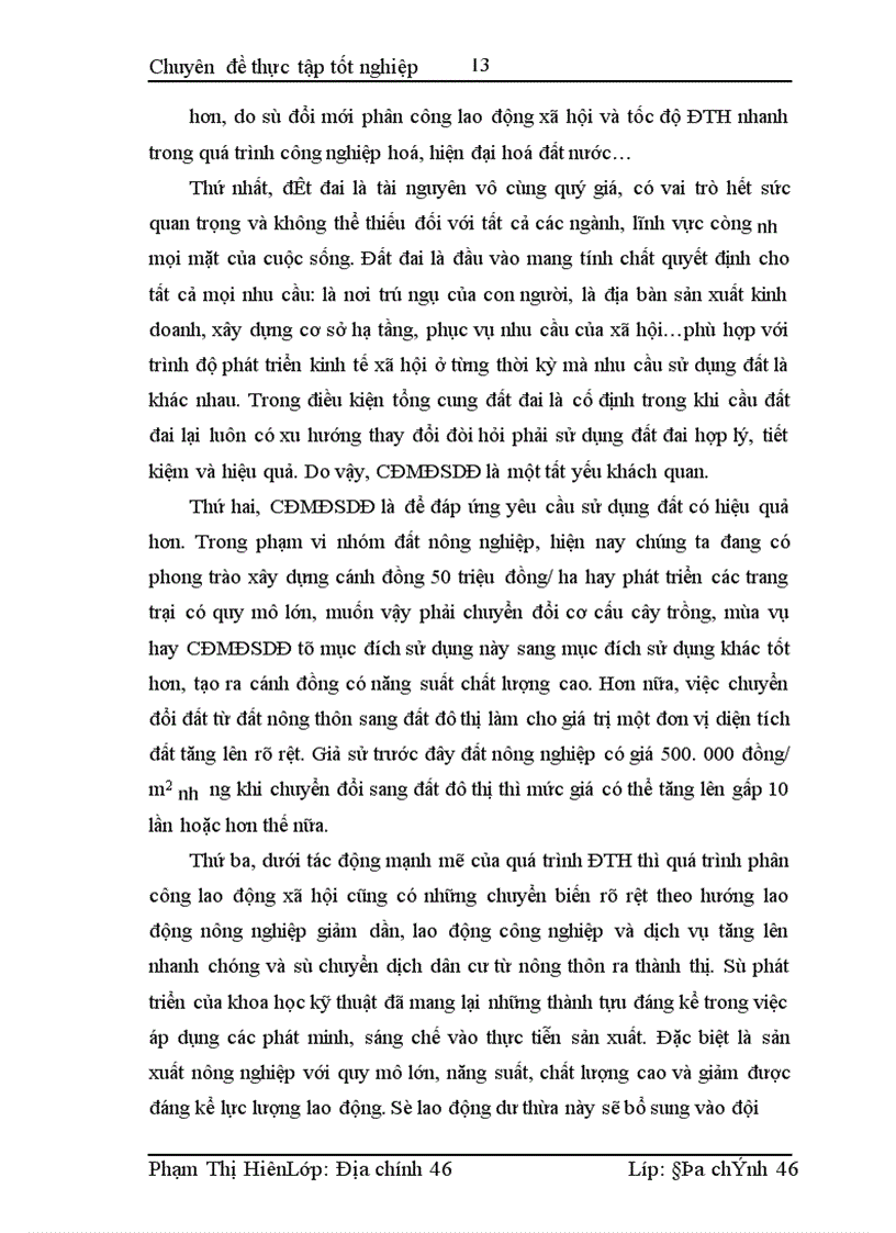 image for page Chuyển đổi mục đích sử dụng đất trong quá trình đô thị hoá ở huyện Đông Anh - thành phố Hà Nội