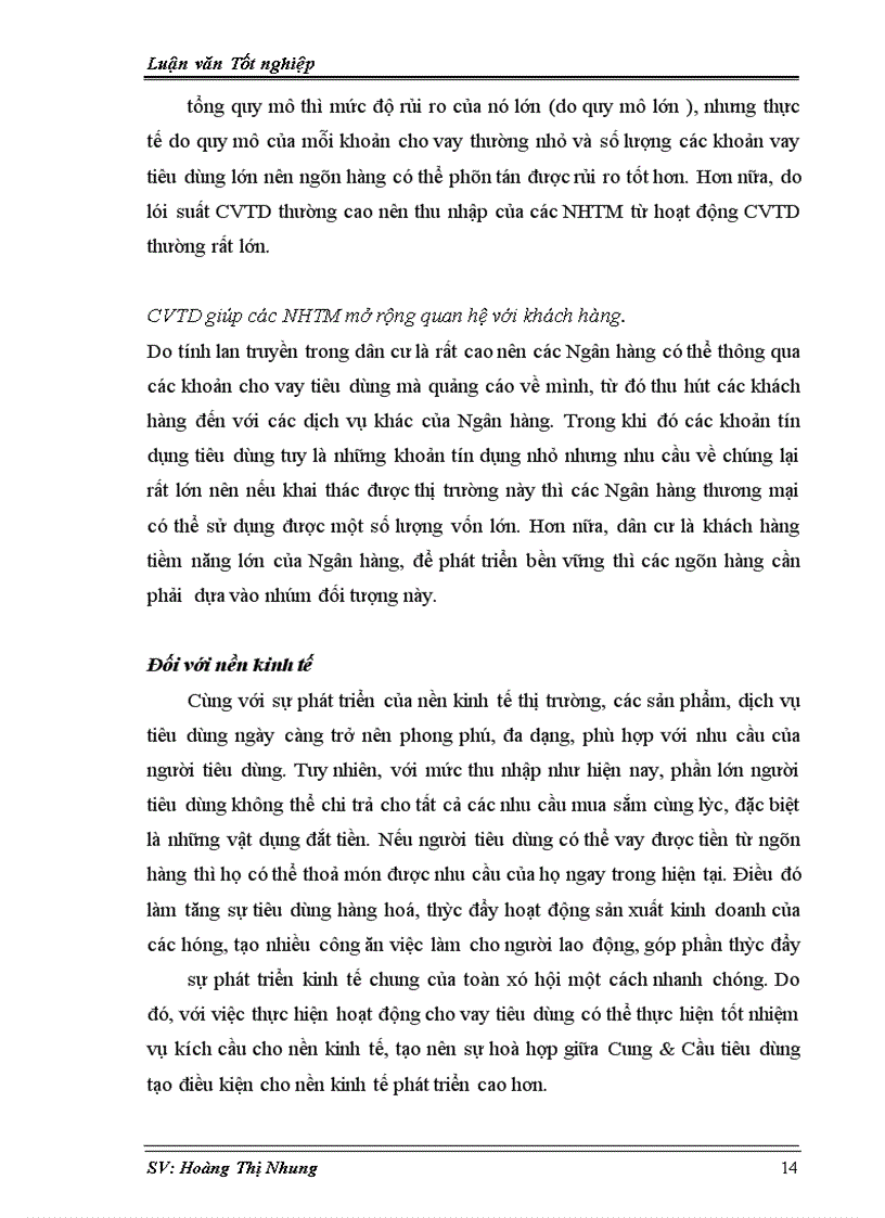 image for page Phát triển cho vay tiêu dùng tại Sở giao dịch I - Ngân hàng Công thương Việt Nam