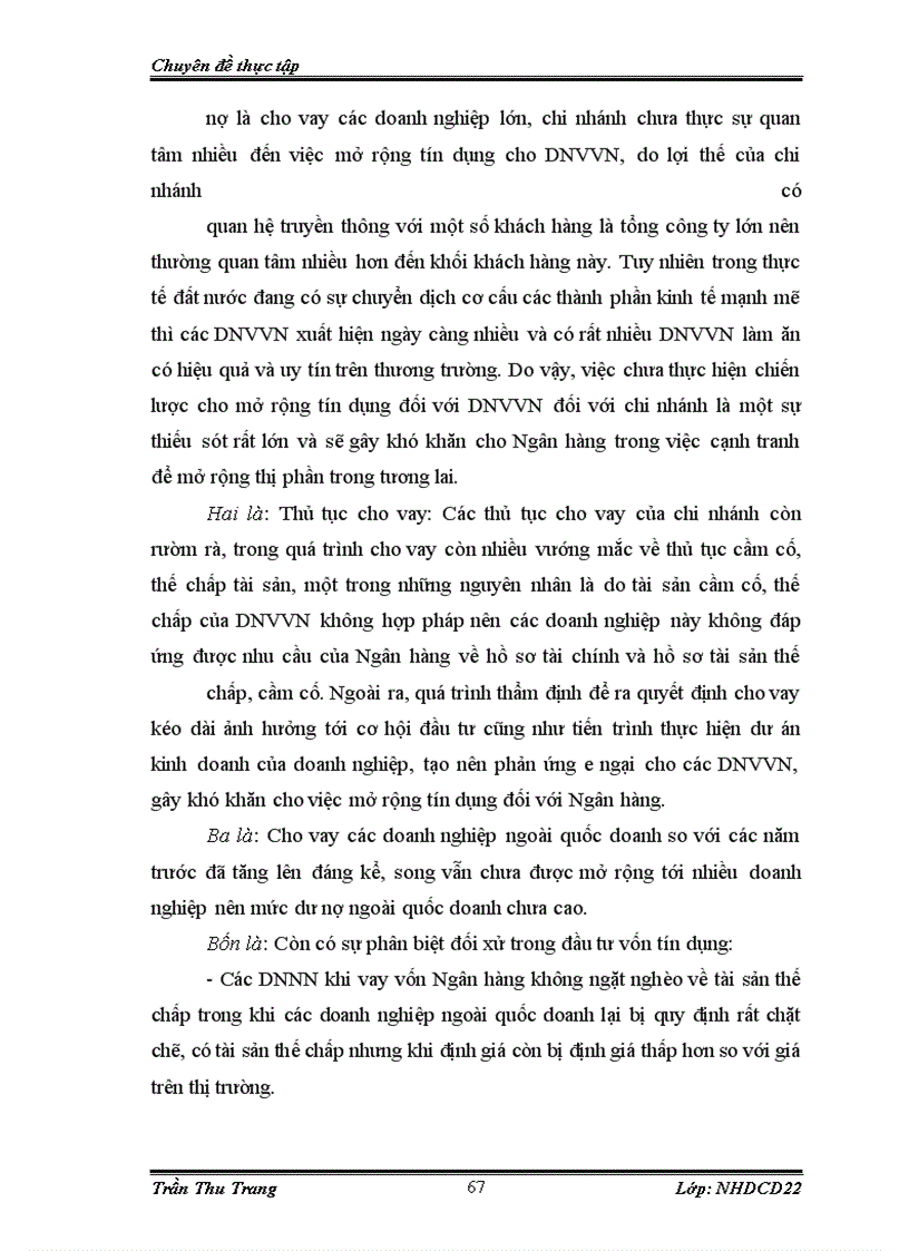 image for page Giải pháp mở rộng tín dụng đối với DNVVN tại chi nhánh NHCT Ba Đình