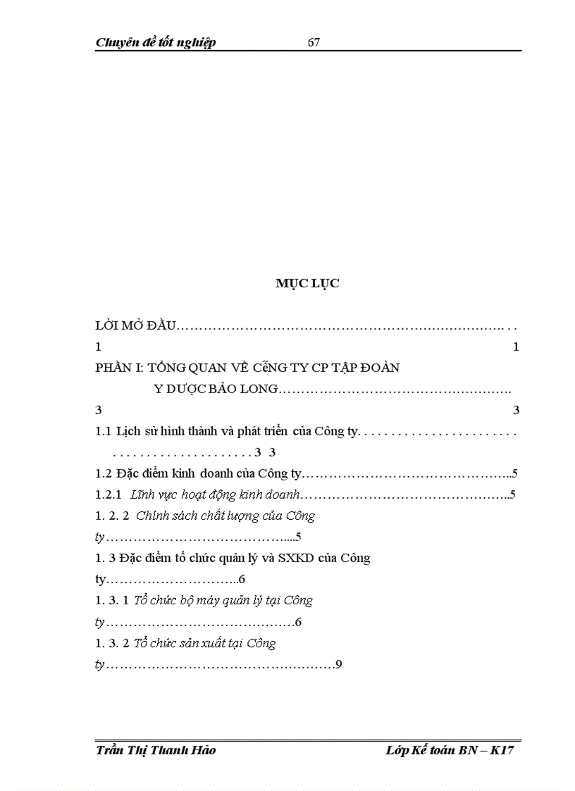 image for page Hoàn thiện công tác kế toán chi phí sản xuất và tính giá thành sản phẩm tại Công ty Cổ phần Tập đoàn Y Dược Bảo Long