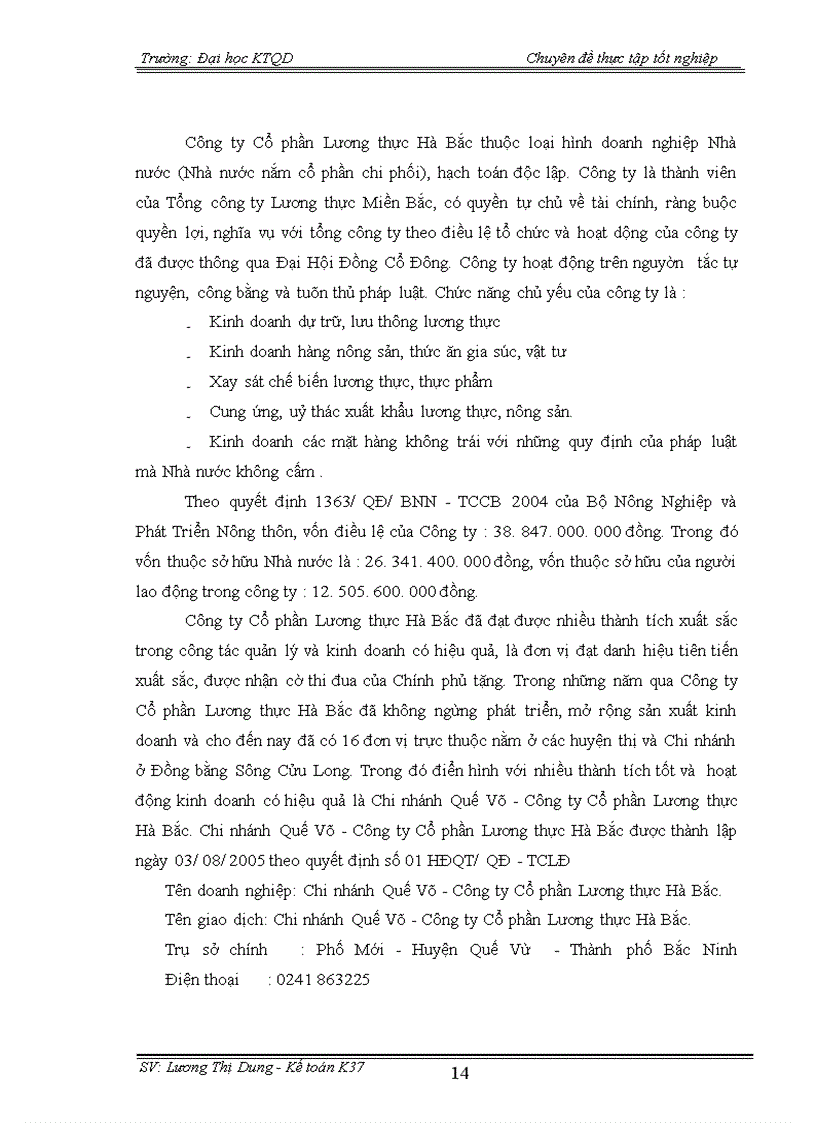 image for page Hoàn thiện hạch toán tiền lương và các khoản trích theo tiền lương tại Chi nhánh Quế Võ - Công ty Cổ phần Lương thực Hà Bắc