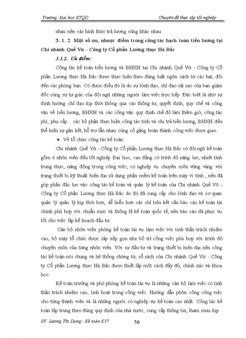 image for page Hoàn thiện hạch toán tiền lương và các khoản trích theo tiền lương tại Chi nhánh Quế Võ - Công ty Cổ phần Lương thực Hà Bắc