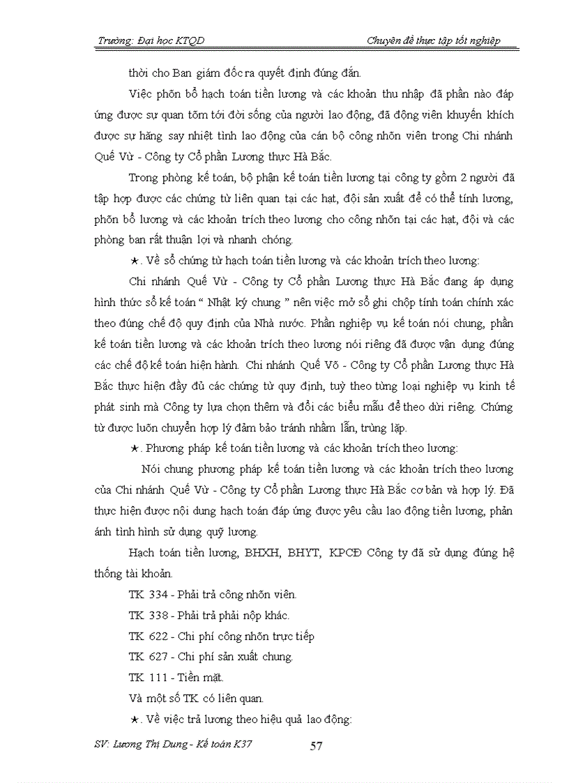 image for page Hoàn thiện hạch toán tiền lương và các khoản trích theo tiền lương tại Chi nhánh Quế Võ - Công ty Cổ phần Lương thực Hà Bắc