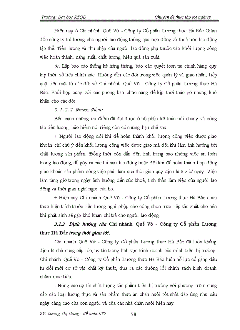 image for page Hoàn thiện hạch toán tiền lương và các khoản trích theo tiền lương tại Chi nhánh Quế Võ - Công ty Cổ phần Lương thực Hà Bắc