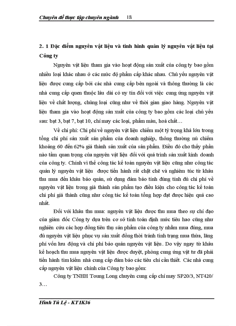 image for page Kế toán Nguyên vật liệu tại Công ty cổ phần giầy Thăng Long