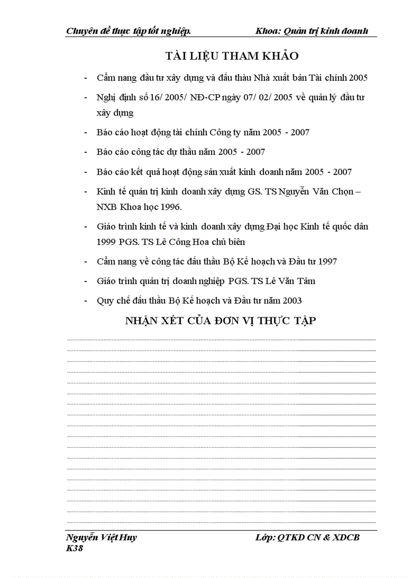 image for page Hoàn thiện công tác dự thầu các công trình giao thông tại Công ty liên doanh công trình Hữu Nghị