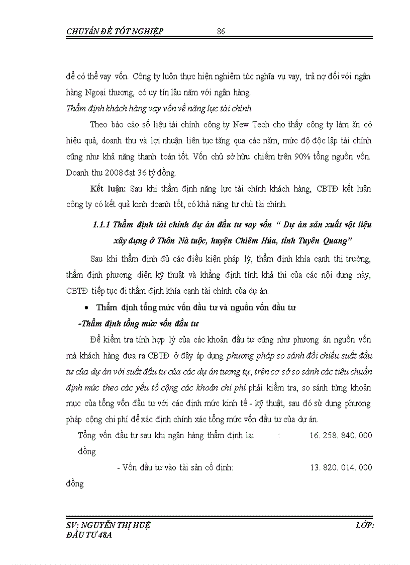image for page Thẩm định tài chính dự án đầu tư cho vay vốn tại ngân hàng Thương mại cổ phần Ngoại thương Việt Nam chi nhánh Chương Dương