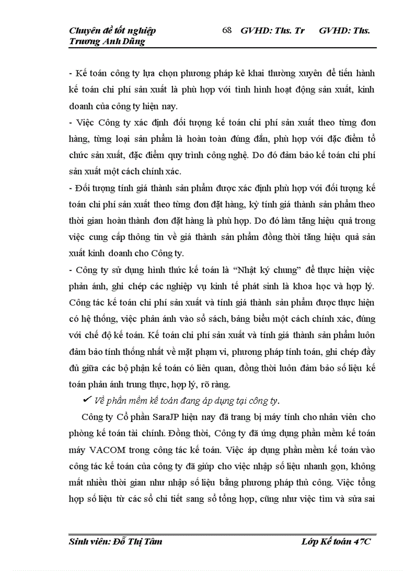 image for page Hoàn thiện kế toán chi phí sản xuất và tính giá thành sản phẩm tại công ty cổ phần SaraJP