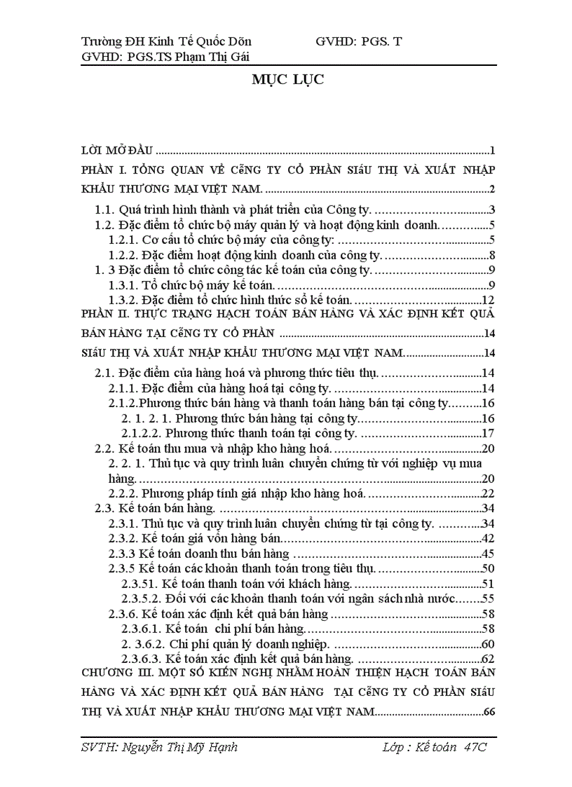 image for page Hoàn thiện hạch toán bán hàng và xác định kết quả bán hàng tại Công ty Cổ phần Siêu thị và Xuất nhập khẩu Thương mại Việt Nam