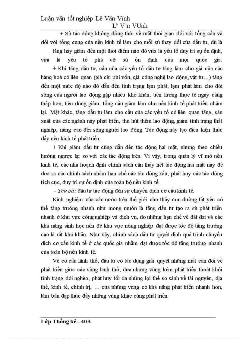 image for page Ứng dụng một số phương pháp thống kê vào phân tích tình hình biến động và hiệu quả sử dụng vốn đầu tư phát triển của Việt Nam giai đoạn 1995-2001