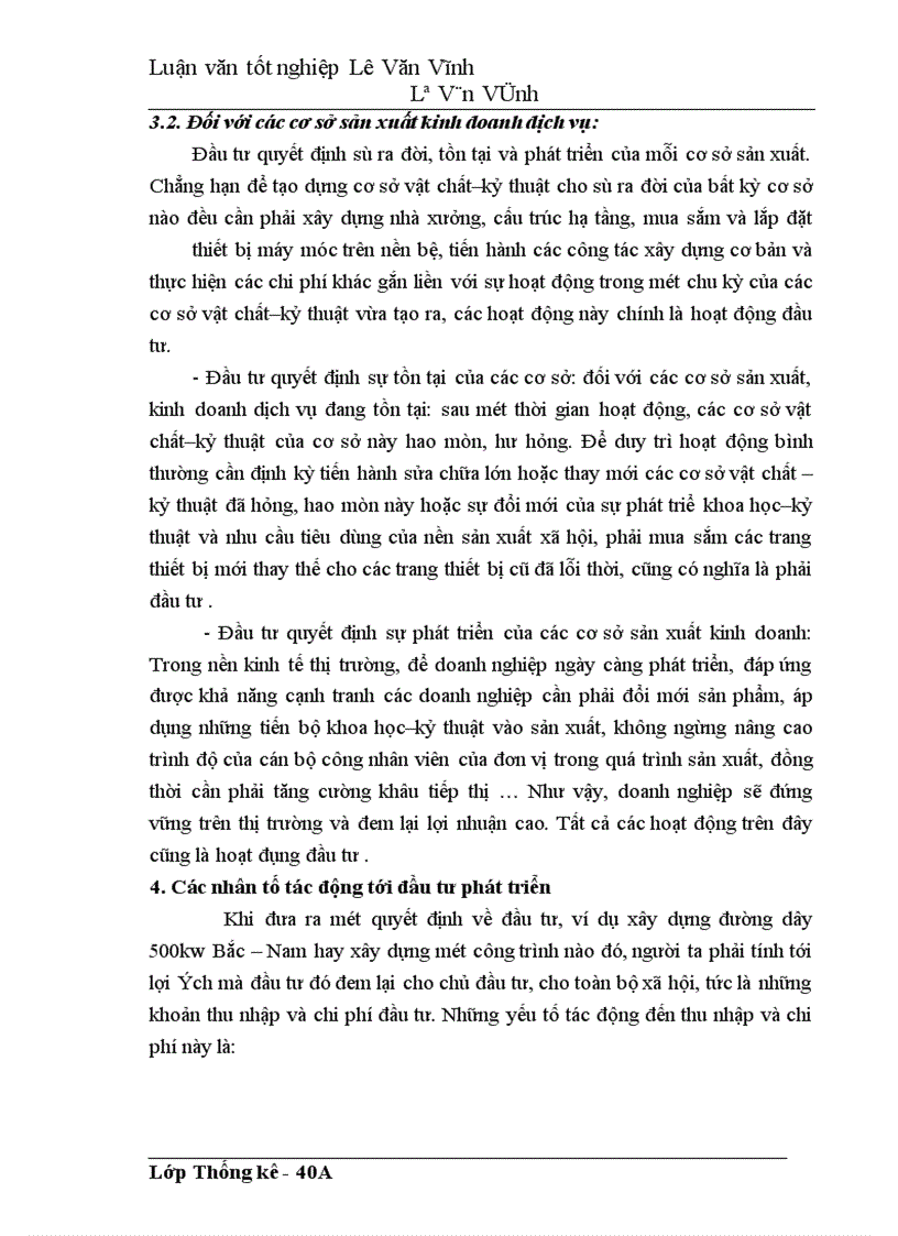 image for page Ứng dụng một số phương pháp thống kê vào phân tích tình hình biến động và hiệu quả sử dụng vốn đầu tư phát triển của Việt Nam giai đoạn 1995-2001