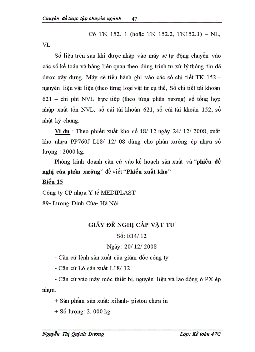 image for page Kế toán nguyên, vật liệu tại Công ty Cổ phần Nhựa Y tế MEDIPLAST