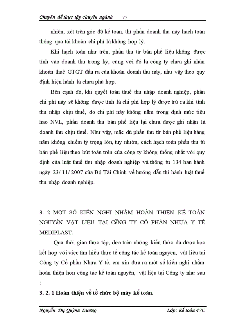 image for page Kế toán nguyên, vật liệu tại Công ty Cổ phần Nhựa Y tế MEDIPLAST