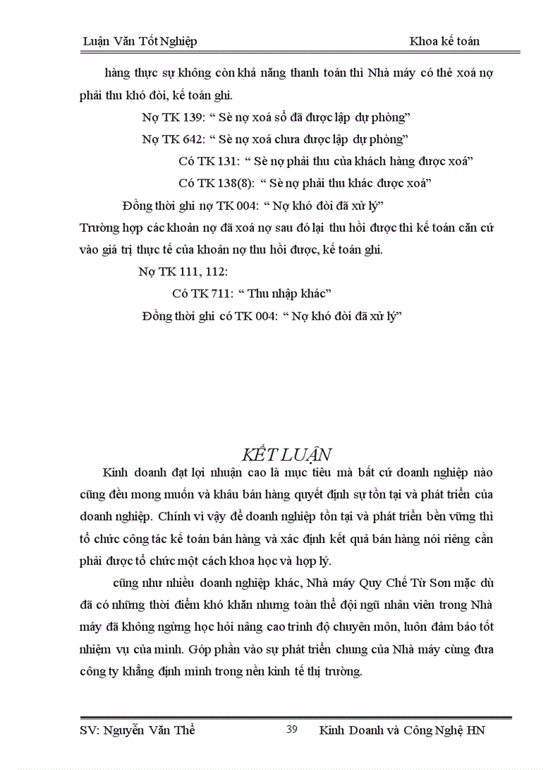 image for page Hoàn thiện kế toán bán hàng và xác định kết quả bán hàng tại Nhà máy Quy Chế Từ Sơn