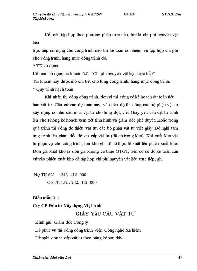 image for page Hoàn thiện kế toán chi phí sản xuất và tính giá thành sản phẩm xây lắp tại công ty CP Đầu tư Xây dựng Việt Anh