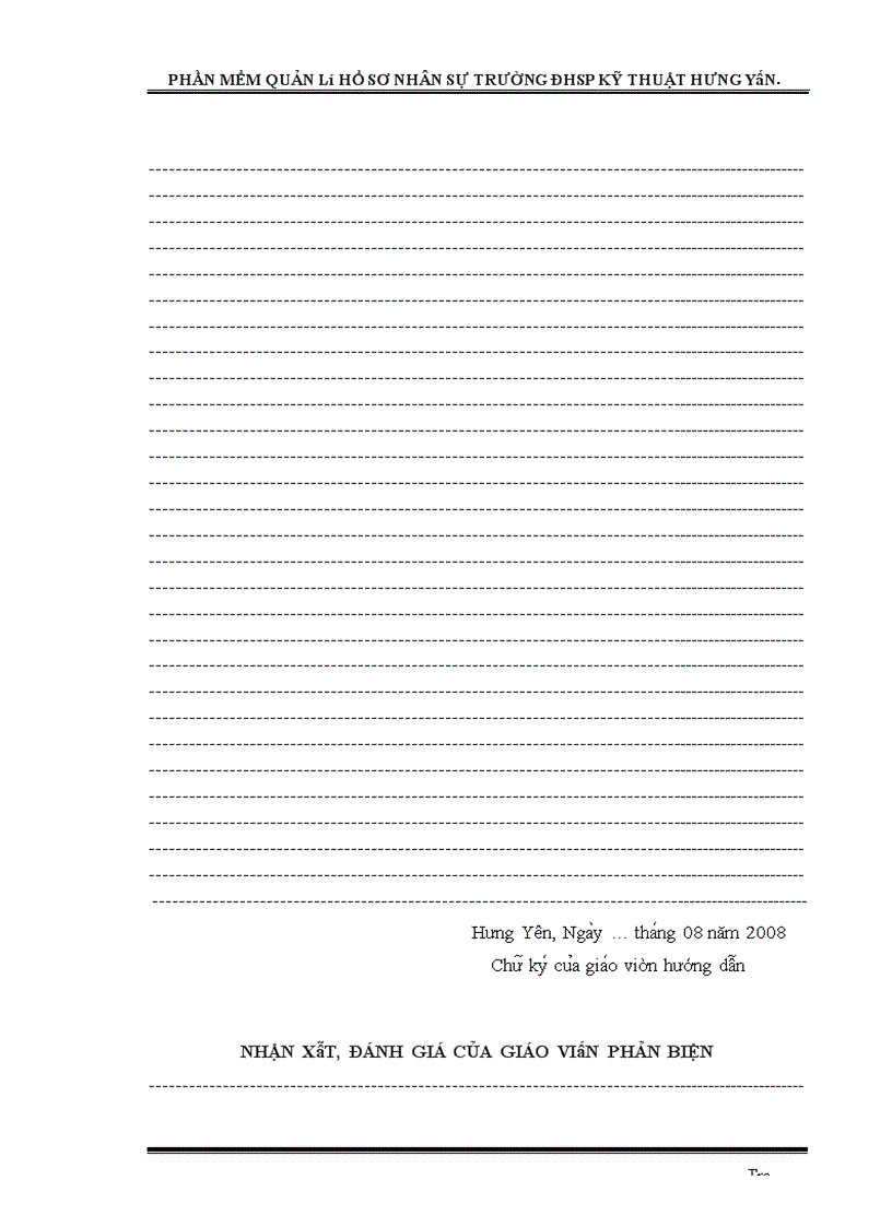 image for page Xây dựng phần mềm quản lý hồ sơ nhân sự trường Đại học Sư phạm Kỹ thuật Hưng Yên