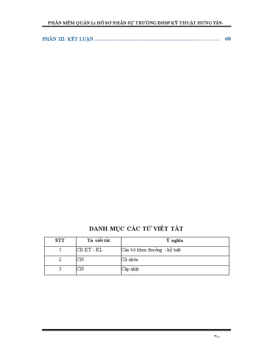 image for page Xây dựng phần mềm quản lý hồ sơ nhân sự trường Đại học Sư phạm Kỹ thuật Hưng Yên