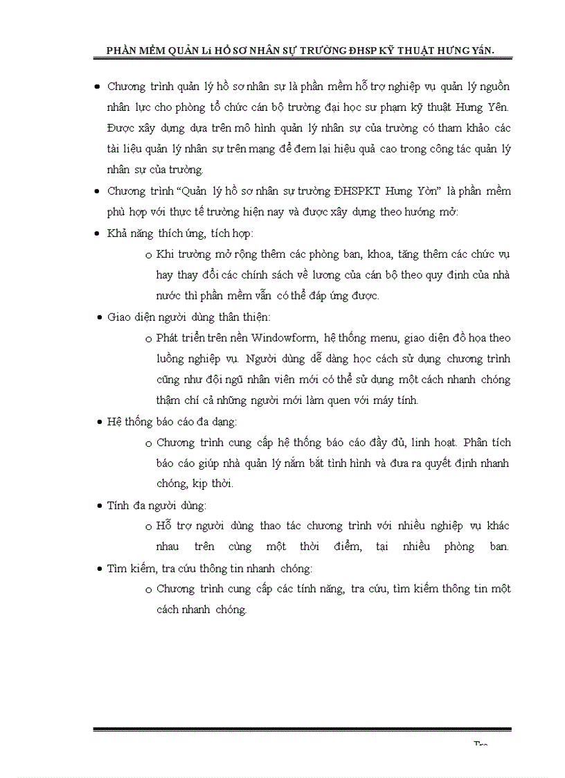 image for page Xây dựng phần mềm quản lý hồ sơ nhân sự trường Đại học Sư phạm Kỹ thuật Hưng Yên