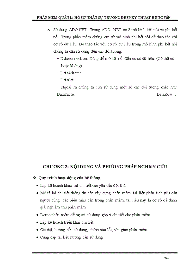image for page Xây dựng phần mềm quản lý hồ sơ nhân sự trường Đại học Sư phạm Kỹ thuật Hưng Yên