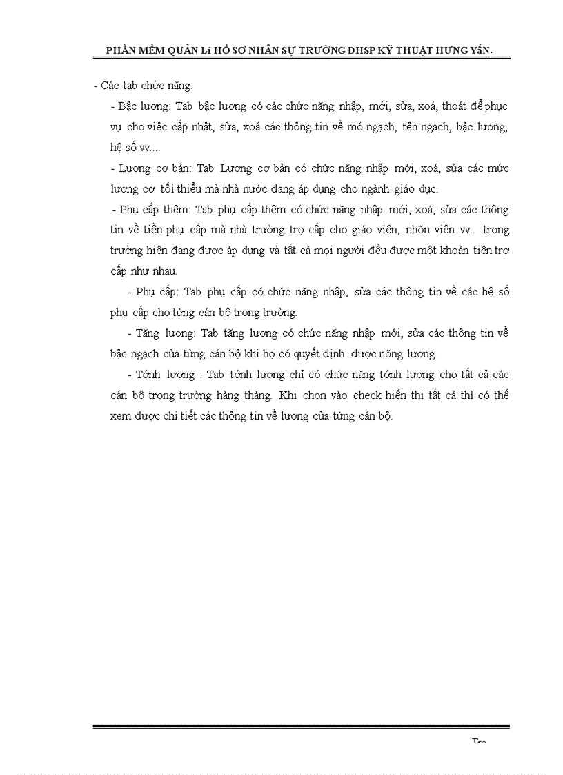 image for page Xây dựng phần mềm quản lý hồ sơ nhân sự trường Đại học Sư phạm Kỹ thuật Hưng Yên