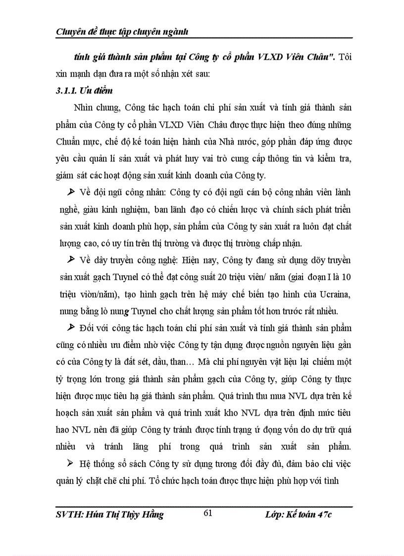 image for page Hoàn thiện tổ chức hạch toán chi phí sản xuất và tính giá thành sản phẩm tại Công ty cổ phần VLXD Viên Châu