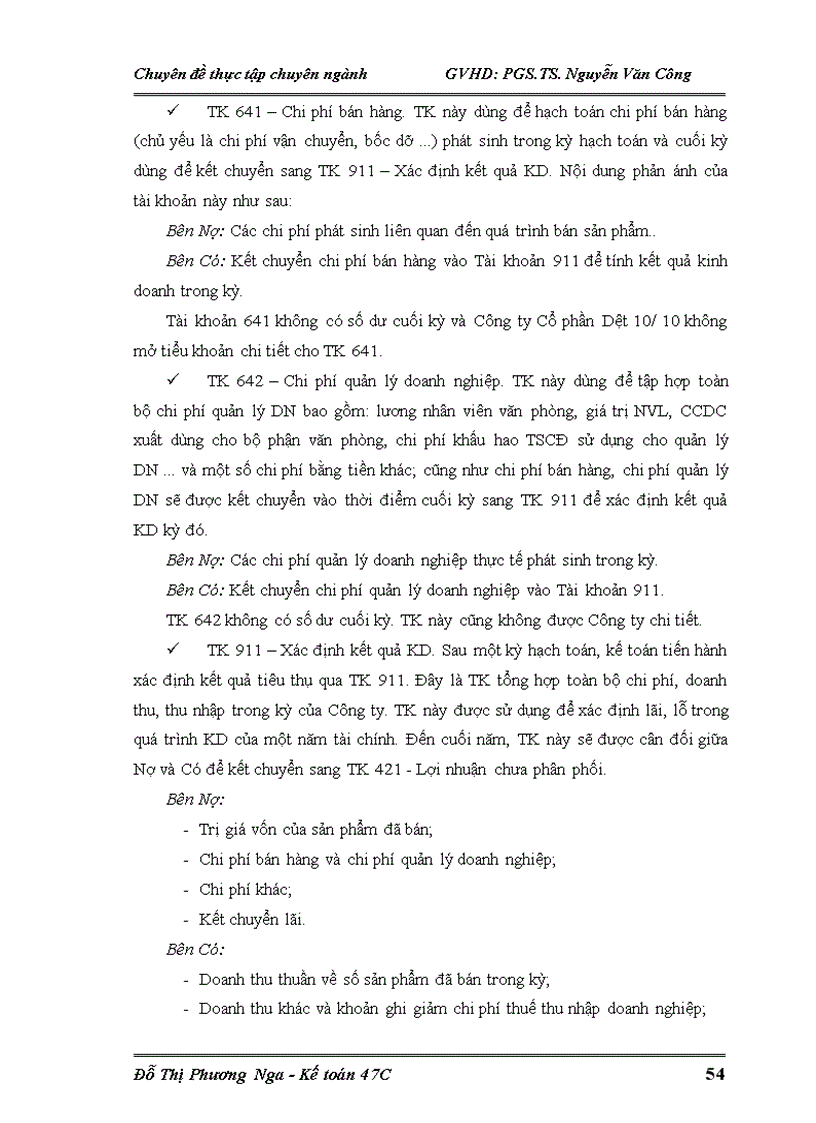 image for page Hoàn thiện kế toán tiêu thụ và kết quả tiêu thụ tại Công ty Cổ phần Dệt 10/10