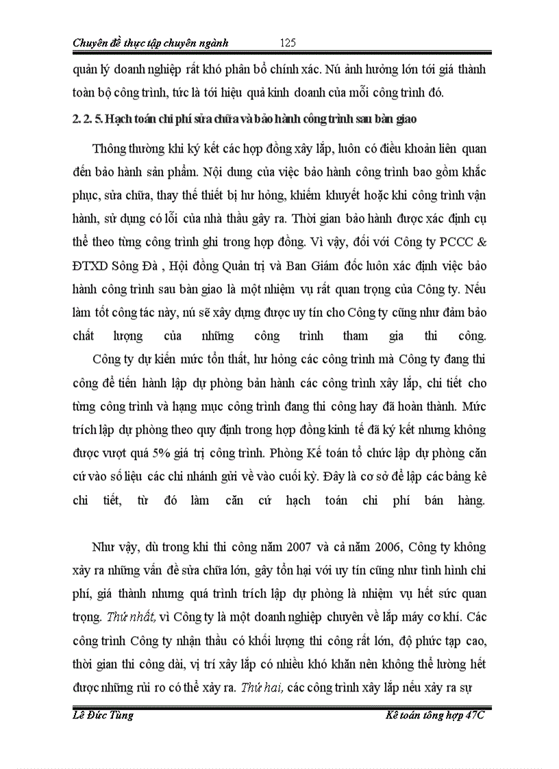 image for page Nâng cao hiệu quả hoạt động của công tác kế toán tập hợp chi phí và tính giá thành tại Công ty cổ phần PCCC và đầu tư xây dựng Sông Đà