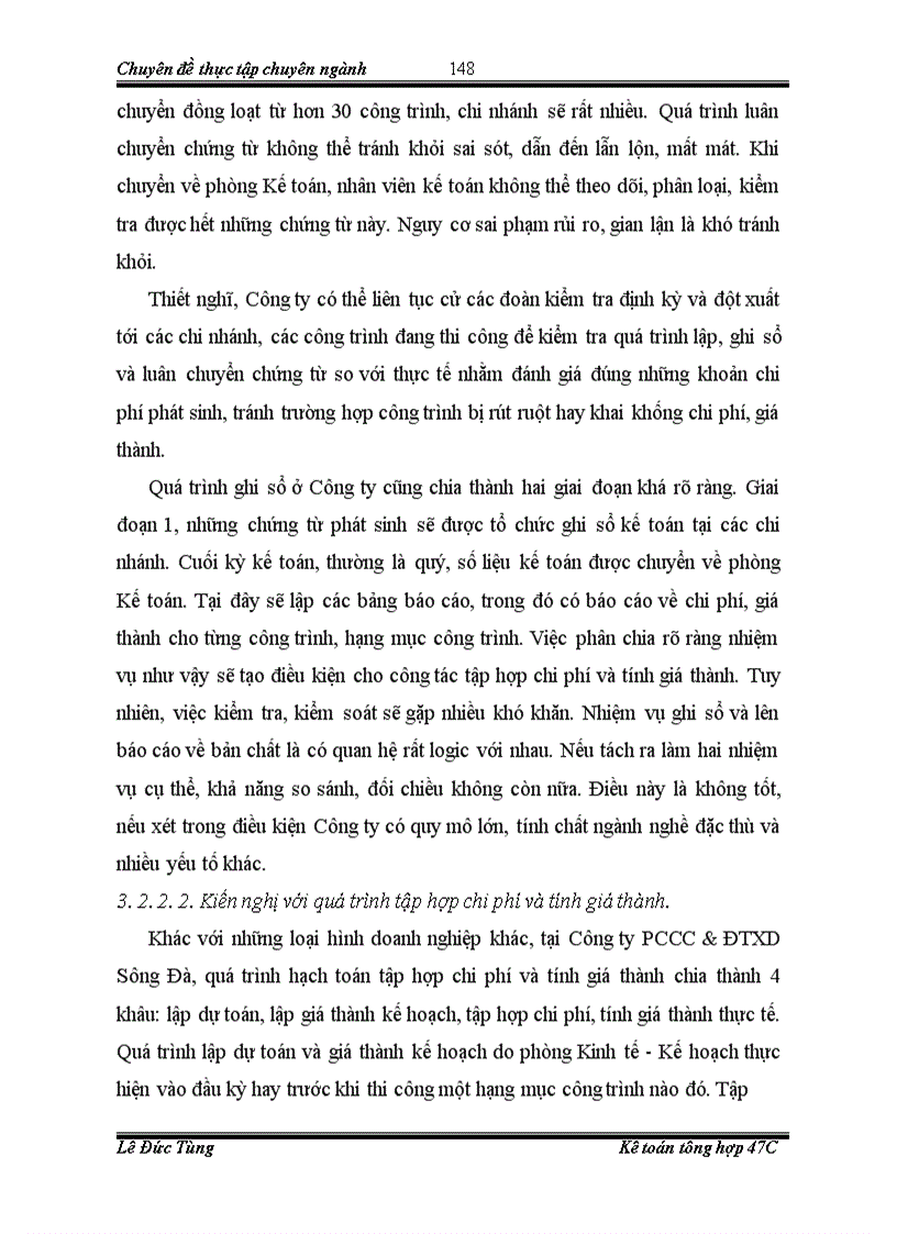 image for page Nâng cao hiệu quả hoạt động của công tác kế toán tập hợp chi phí và tính giá thành tại Công ty cổ phần PCCC và đầu tư xây dựng Sông Đà