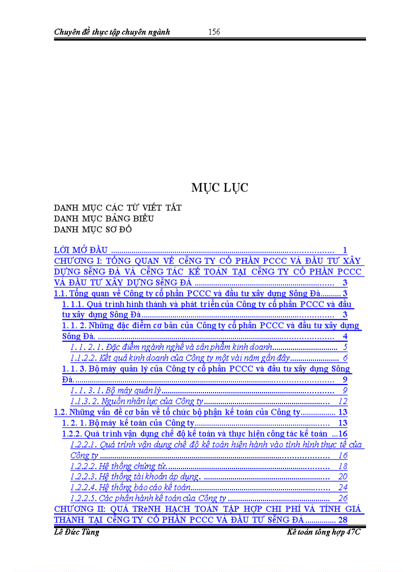 image for page Nâng cao hiệu quả hoạt động của công tác kế toán tập hợp chi phí và tính giá thành tại Công ty cổ phần PCCC và đầu tư xây dựng Sông Đà